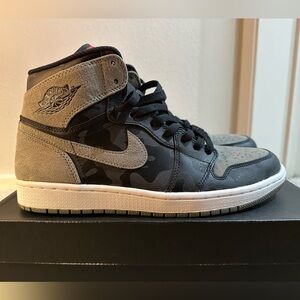 NIKE AIR JORDAN 1 RETRO HIGH PREMIUM ‘SHADOW CAMO’ MENS SIZE 10.5 BARELY WORN